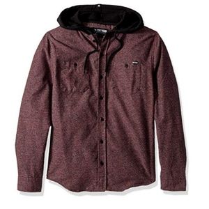Zoo York button shirt hood